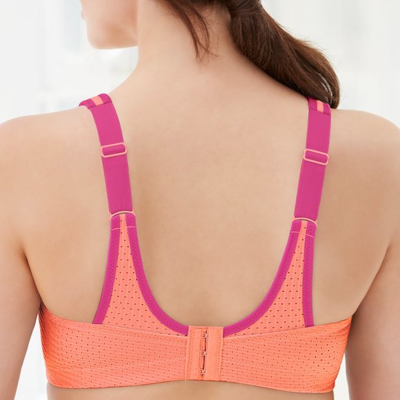 Set of 3! 38B Glamorise SPORT Bra (CUSTOM CONTROL) HIGH IMPACT ORANGE NEW - Picture 9 of 13